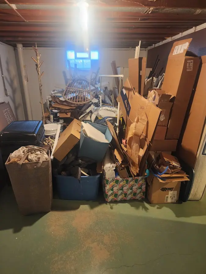 Roll-off dumpster container at job site for 6 Yard Dumpster Rental in Hoosick Falls